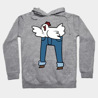 Funny Chicken Wearing Pants Hoodie